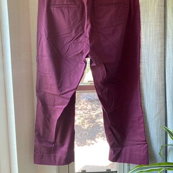 LOFT Original Crop Pants Purple Size 10 - Picture 9 of 10